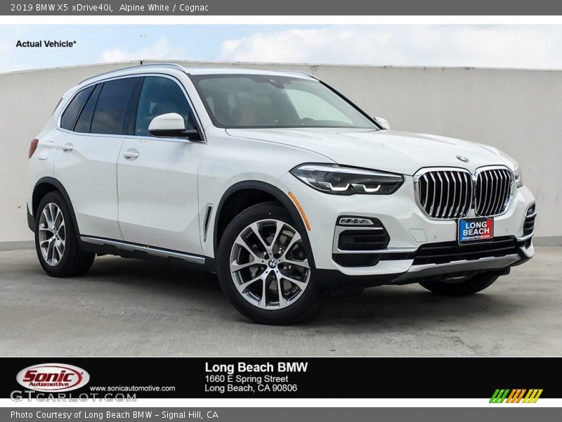 Alpine White / Cognac 2019 BMW X5 xDrive40i