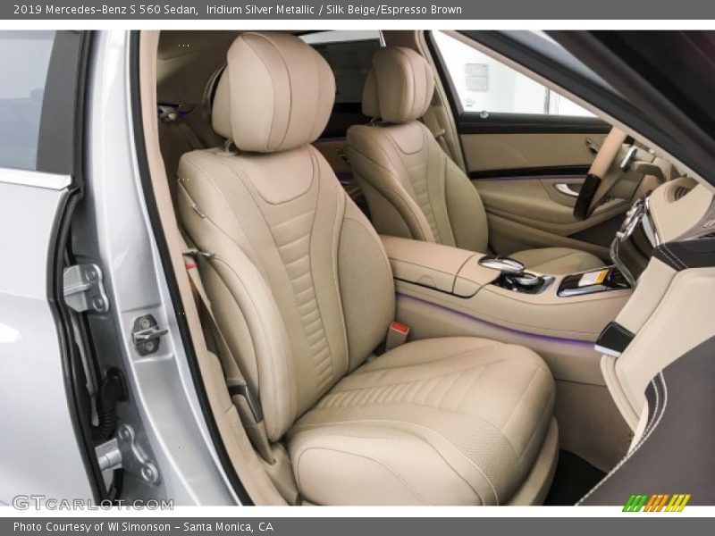 Iridium Silver Metallic / Silk Beige/Espresso Brown 2019 Mercedes-Benz S 560 Sedan