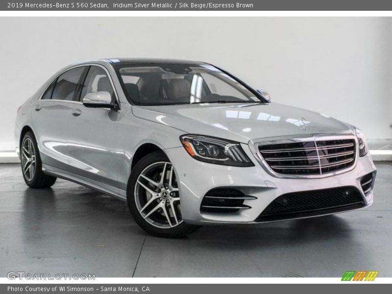 Iridium Silver Metallic / Silk Beige/Espresso Brown 2019 Mercedes-Benz S 560 Sedan