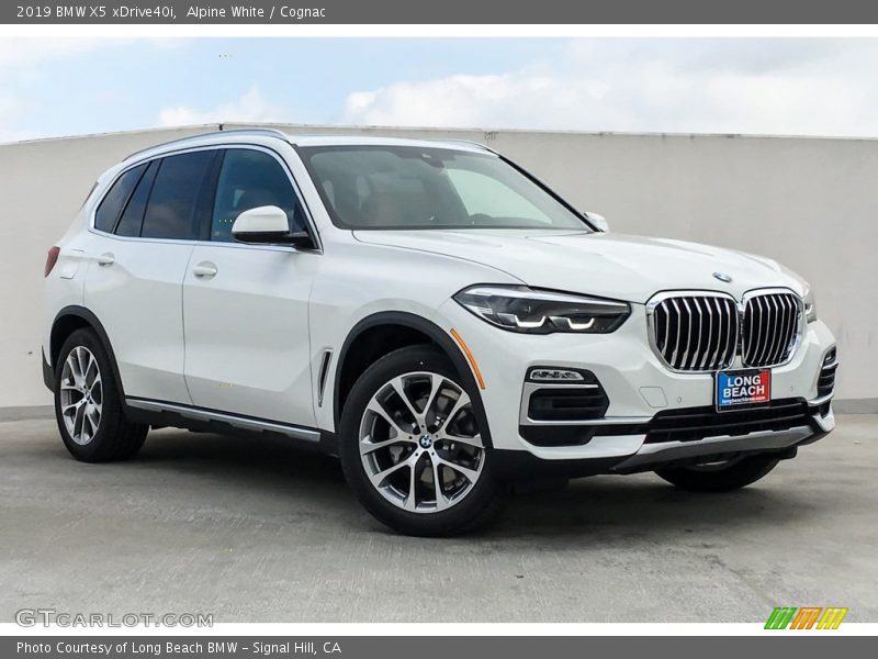 Alpine White / Cognac 2019 BMW X5 xDrive40i
