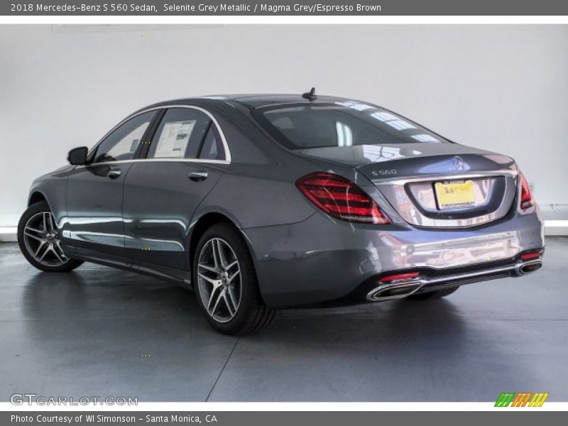 Selenite Grey Metallic / Magma Grey/Espresso Brown 2018 Mercedes-Benz S 560 Sedan