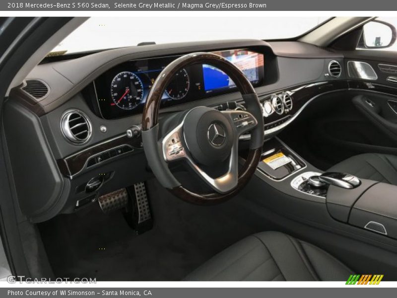 Selenite Grey Metallic / Magma Grey/Espresso Brown 2018 Mercedes-Benz S 560 Sedan
