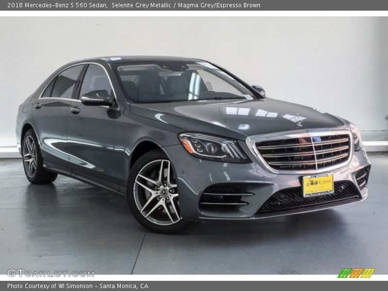 Selenite Grey Metallic / Magma Grey/Espresso Brown 2018 Mercedes-Benz S 560 Sedan