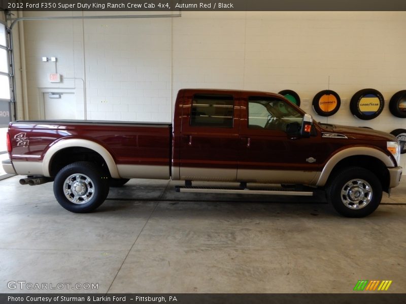 Autumn Red / Black 2012 Ford F350 Super Duty King Ranch Crew Cab 4x4