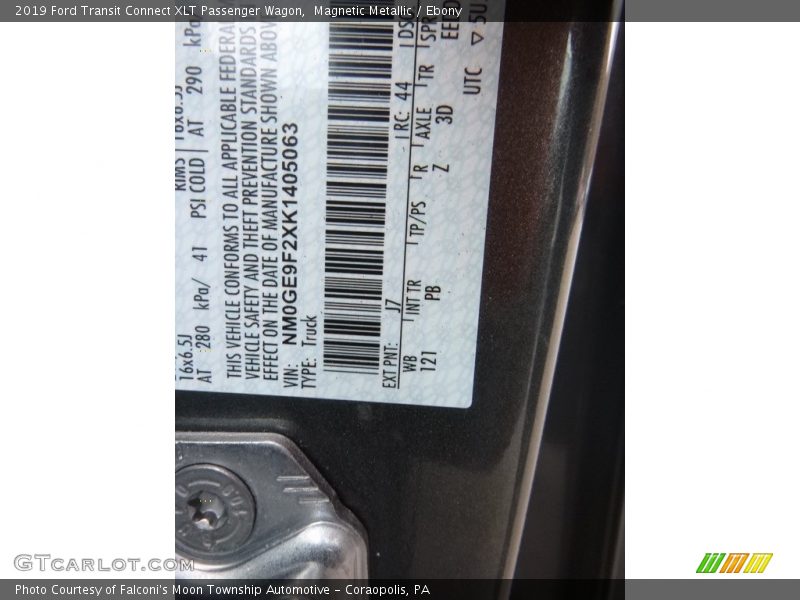 2019 Transit Connect XLT Passenger Wagon Magnetic Metallic Color Code J7