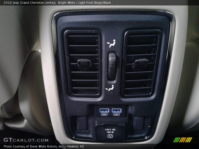 Bright White / Light Frost Beige/Black 2019 Jeep Grand Cherokee Limited