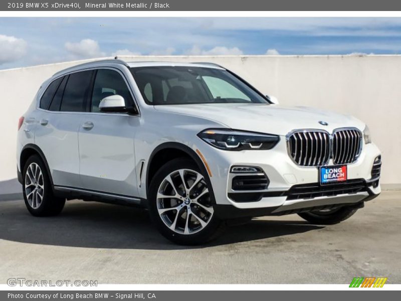 Mineral White Metallic / Black 2019 BMW X5 xDrive40i