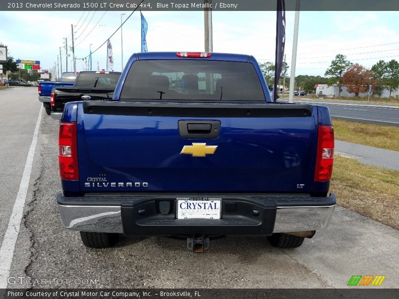 Blue Topaz Metallic / Ebony 2013 Chevrolet Silverado 1500 LT Crew Cab 4x4