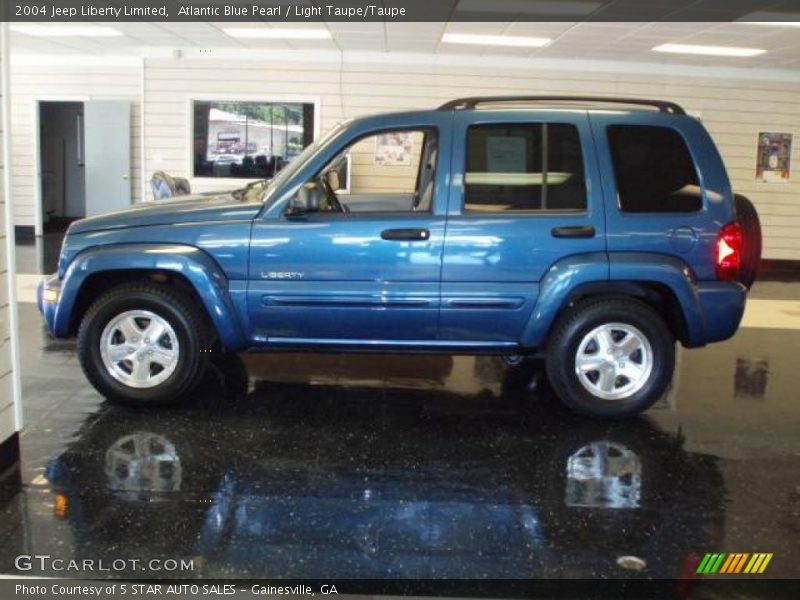Atlantic Blue Pearl / Light Taupe/Taupe 2004 Jeep Liberty Limited