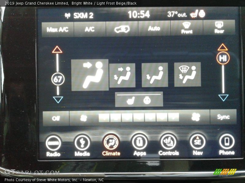 Bright White / Light Frost Beige/Black 2019 Jeep Grand Cherokee Limited