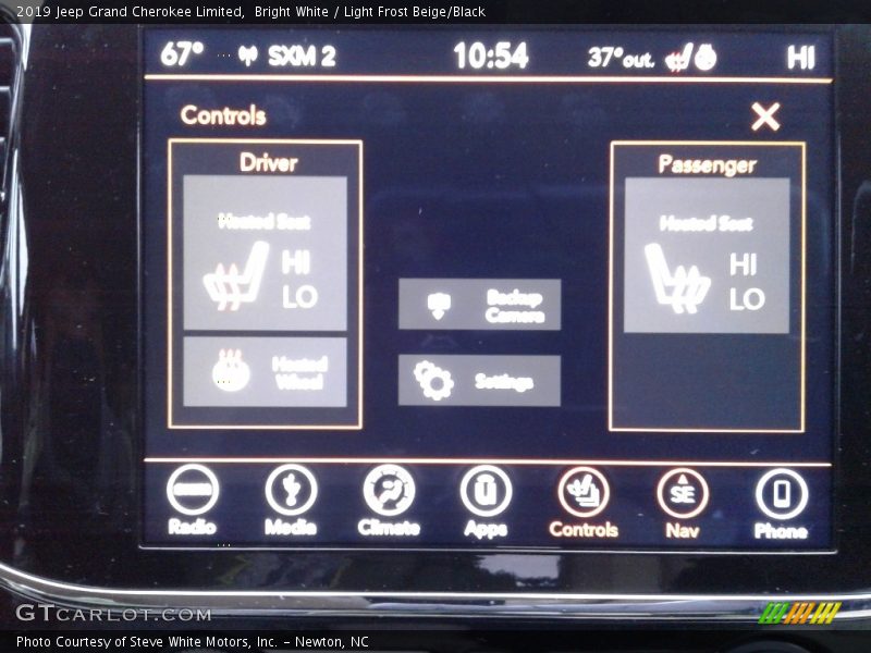 Bright White / Light Frost Beige/Black 2019 Jeep Grand Cherokee Limited
