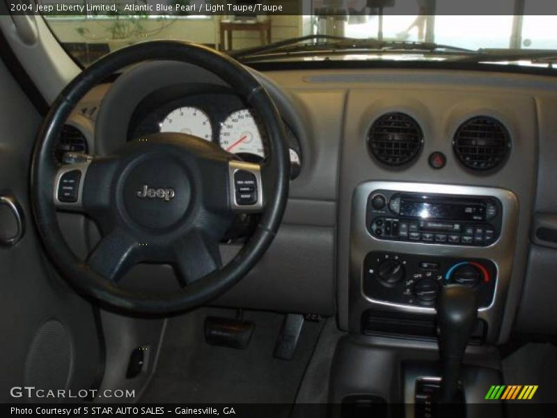 Atlantic Blue Pearl / Light Taupe/Taupe 2004 Jeep Liberty Limited