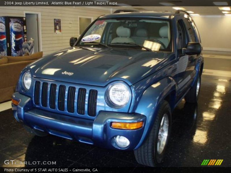 Atlantic Blue Pearl / Light Taupe/Taupe 2004 Jeep Liberty Limited