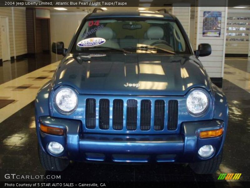 Atlantic Blue Pearl / Light Taupe/Taupe 2004 Jeep Liberty Limited