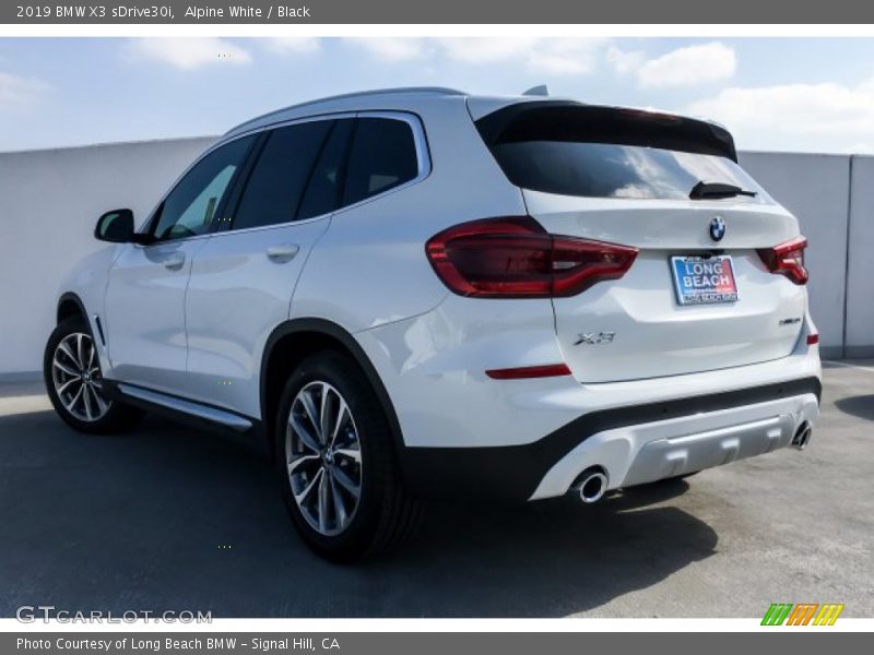 Alpine White / Black 2019 BMW X3 sDrive30i