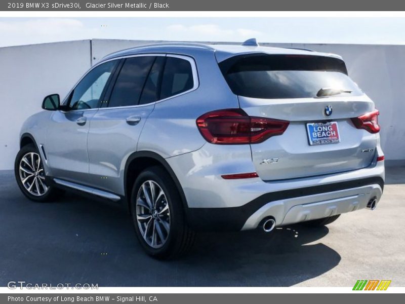 Glacier Silver Metallic / Black 2019 BMW X3 sDrive30i