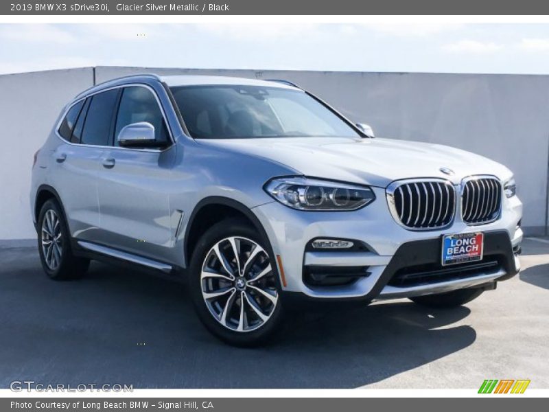 Glacier Silver Metallic / Black 2019 BMW X3 sDrive30i