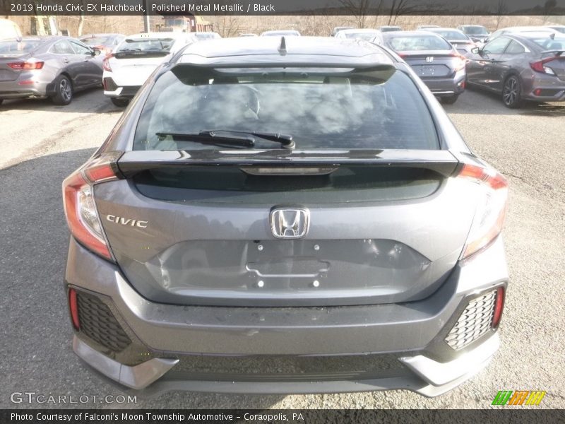 Polished Metal Metallic / Black 2019 Honda Civic EX Hatchback