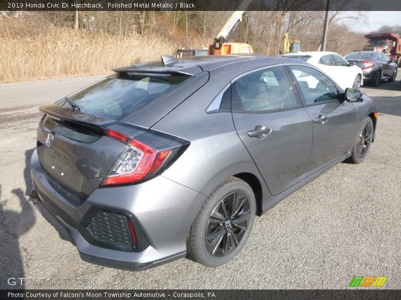 Polished Metal Metallic / Black 2019 Honda Civic EX Hatchback