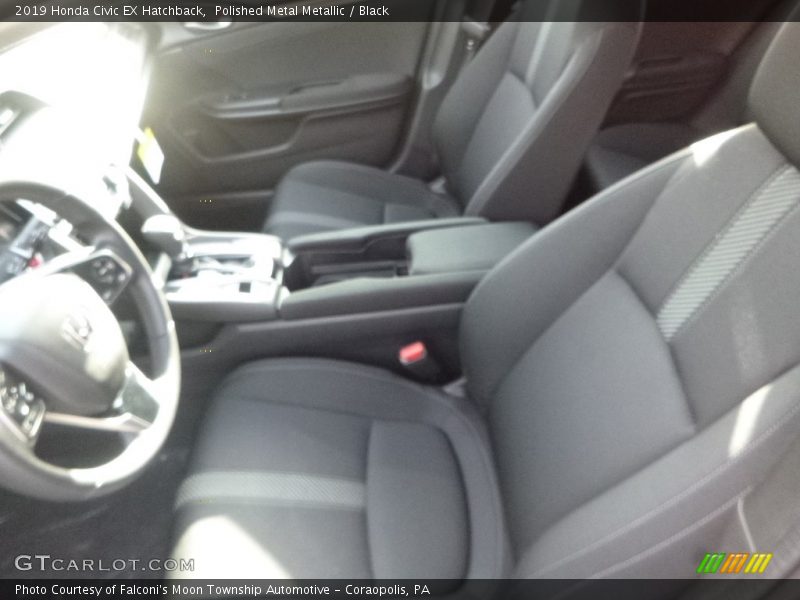 Polished Metal Metallic / Black 2019 Honda Civic EX Hatchback