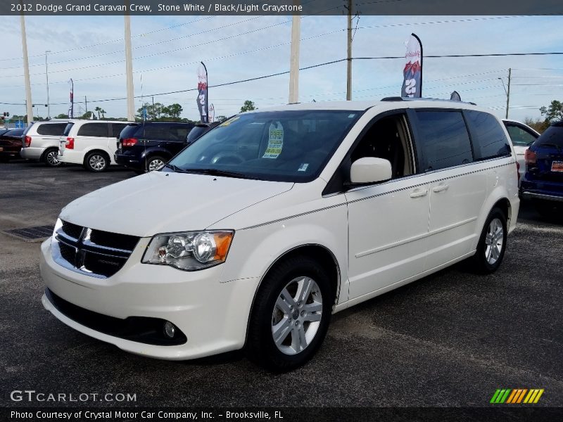 Stone White / Black/Light Graystone 2012 Dodge Grand Caravan Crew