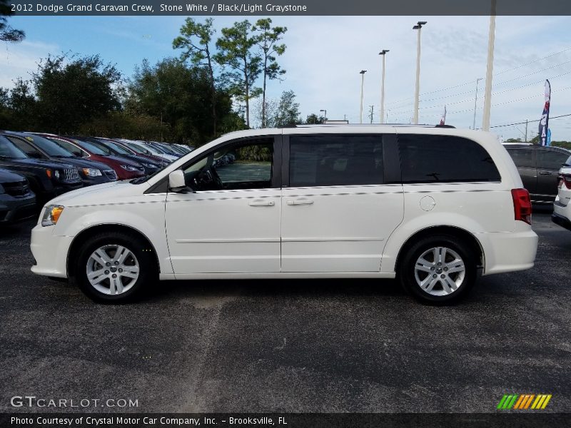 Stone White / Black/Light Graystone 2012 Dodge Grand Caravan Crew