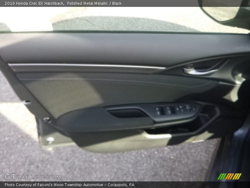 Polished Metal Metallic / Black 2019 Honda Civic EX Hatchback