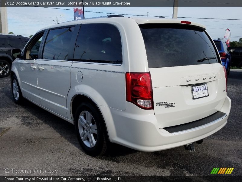 Stone White / Black/Light Graystone 2012 Dodge Grand Caravan Crew
