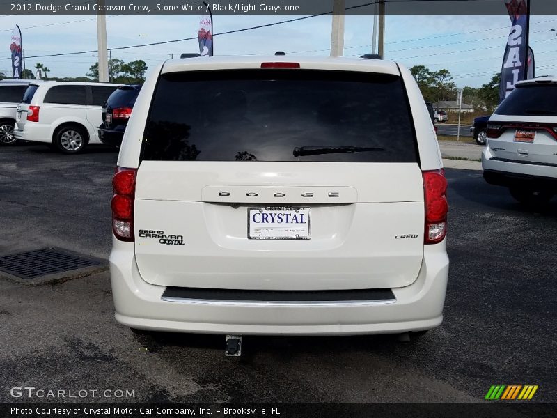 Stone White / Black/Light Graystone 2012 Dodge Grand Caravan Crew