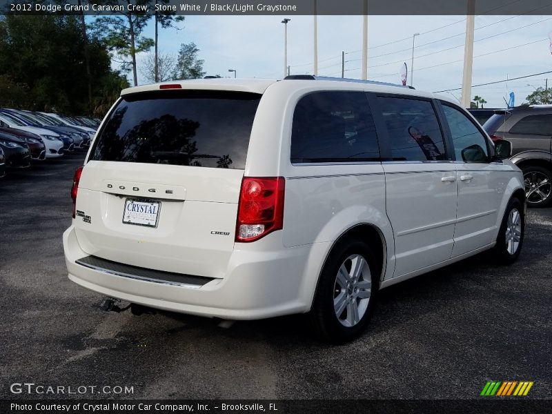 Stone White / Black/Light Graystone 2012 Dodge Grand Caravan Crew