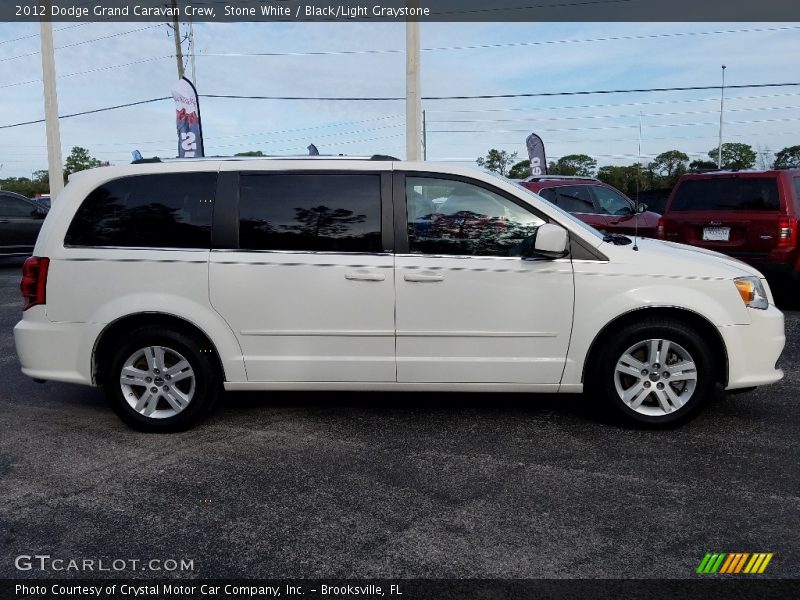 Stone White / Black/Light Graystone 2012 Dodge Grand Caravan Crew