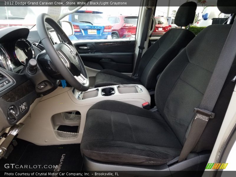 Stone White / Black/Light Graystone 2012 Dodge Grand Caravan Crew