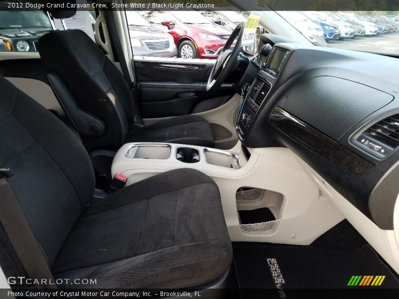 Stone White / Black/Light Graystone 2012 Dodge Grand Caravan Crew