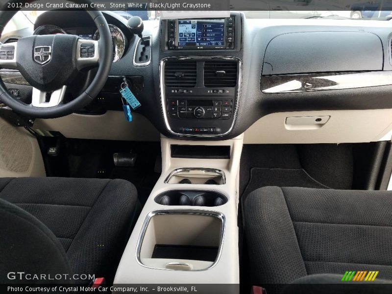 Stone White / Black/Light Graystone 2012 Dodge Grand Caravan Crew