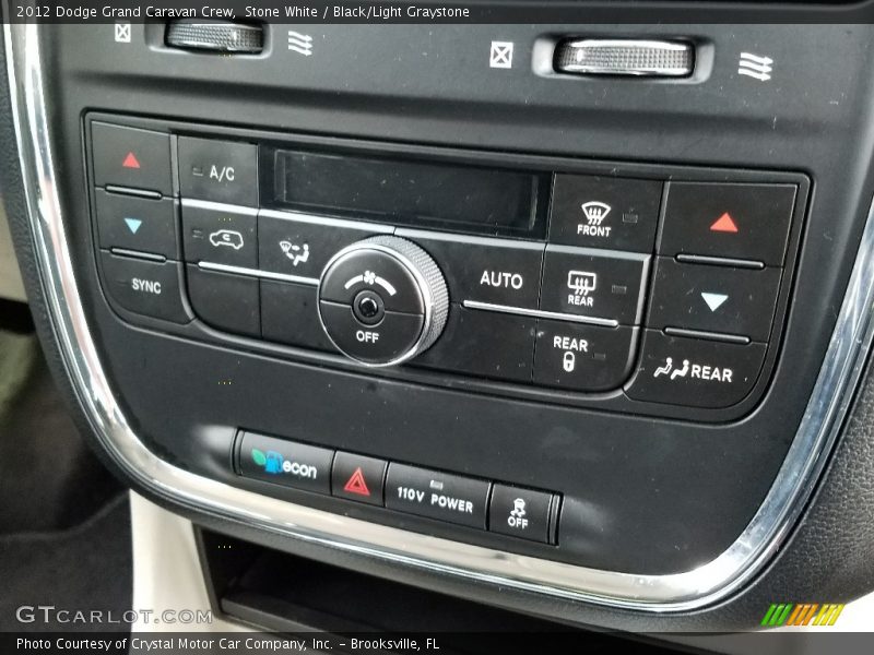Stone White / Black/Light Graystone 2012 Dodge Grand Caravan Crew