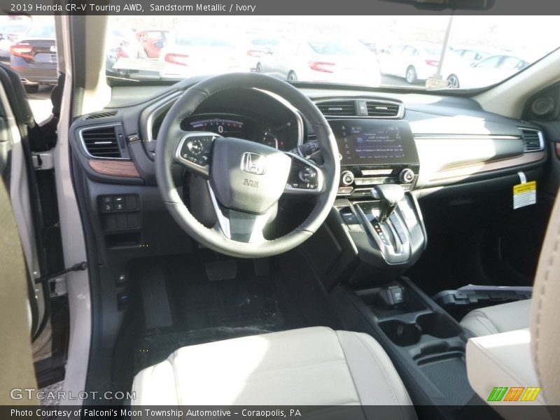 Sandstorm Metallic / Ivory 2019 Honda CR-V Touring AWD