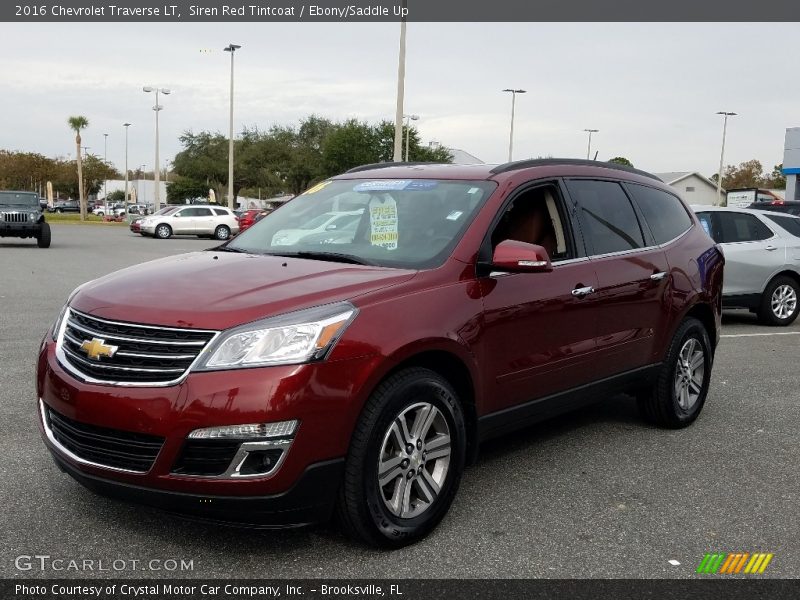 Siren Red Tintcoat / Ebony/Saddle Up 2016 Chevrolet Traverse LT