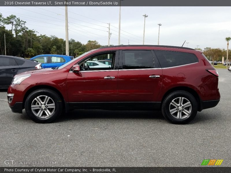 Siren Red Tintcoat / Ebony/Saddle Up 2016 Chevrolet Traverse LT