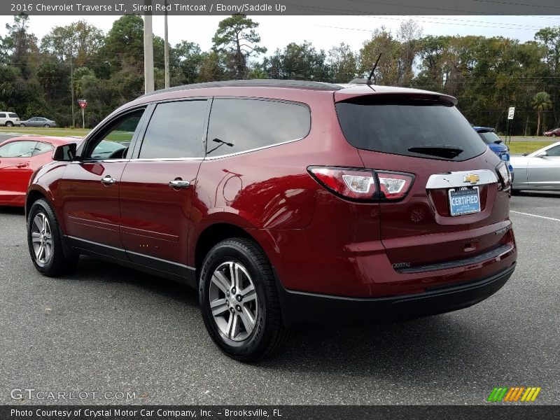Siren Red Tintcoat / Ebony/Saddle Up 2016 Chevrolet Traverse LT