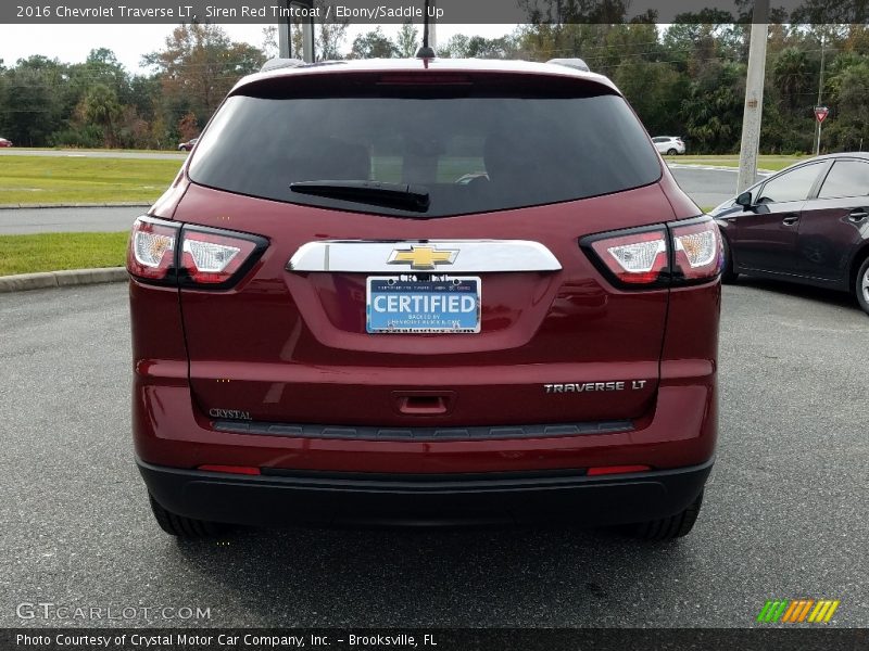 Siren Red Tintcoat / Ebony/Saddle Up 2016 Chevrolet Traverse LT