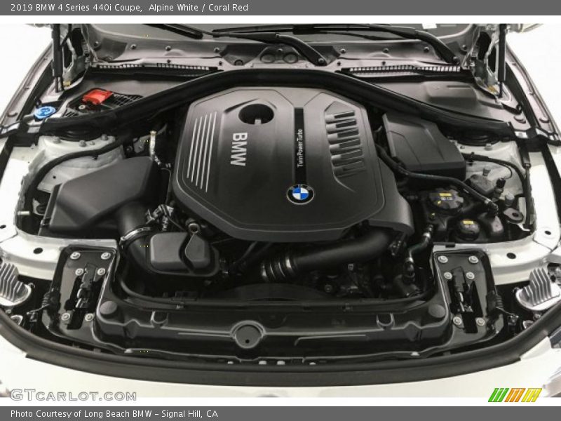 Alpine White / Coral Red 2019 BMW 4 Series 440i Coupe