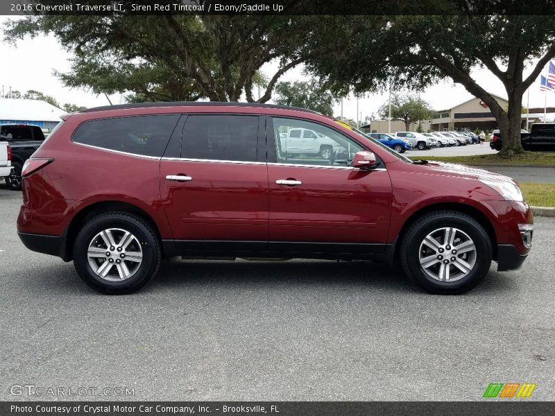 Siren Red Tintcoat / Ebony/Saddle Up 2016 Chevrolet Traverse LT