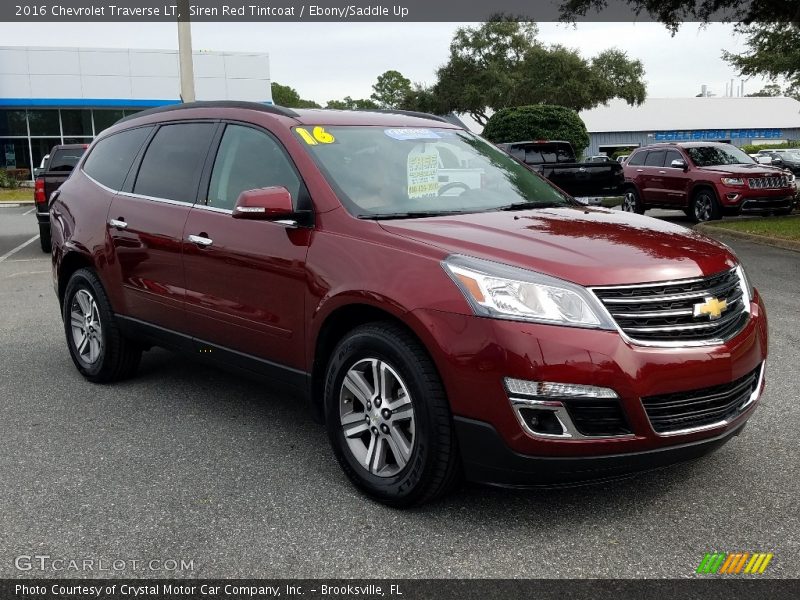 Siren Red Tintcoat / Ebony/Saddle Up 2016 Chevrolet Traverse LT