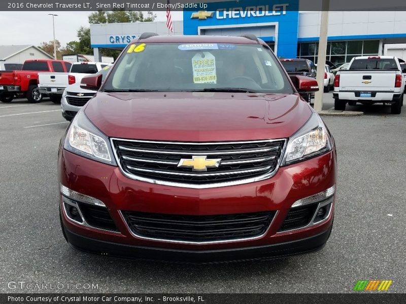 Siren Red Tintcoat / Ebony/Saddle Up 2016 Chevrolet Traverse LT
