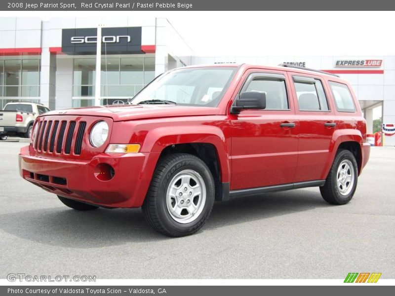 Red Crystal Pearl / Pastel Pebble Beige 2008 Jeep Patriot Sport