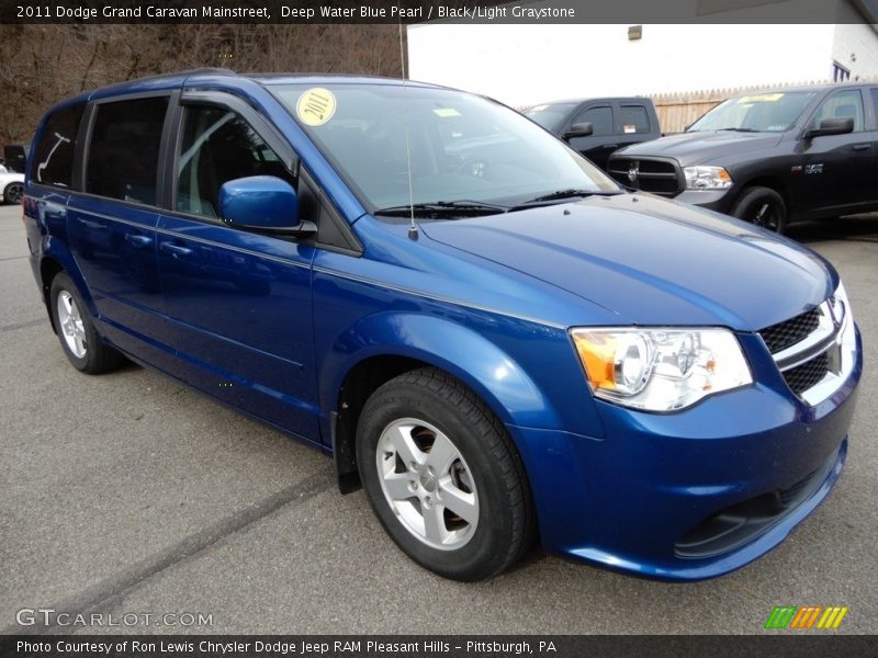 Deep Water Blue Pearl / Black/Light Graystone 2011 Dodge Grand Caravan Mainstreet