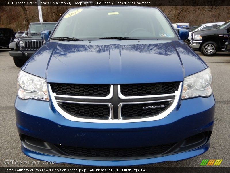 Deep Water Blue Pearl / Black/Light Graystone 2011 Dodge Grand Caravan Mainstreet