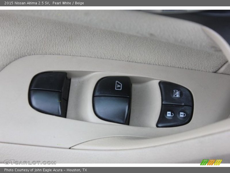 Pearl White / Beige 2015 Nissan Altima 2.5 SV
