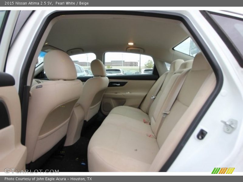 Pearl White / Beige 2015 Nissan Altima 2.5 SV
