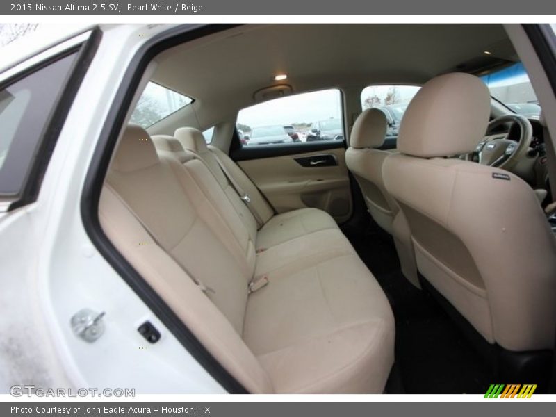 Pearl White / Beige 2015 Nissan Altima 2.5 SV